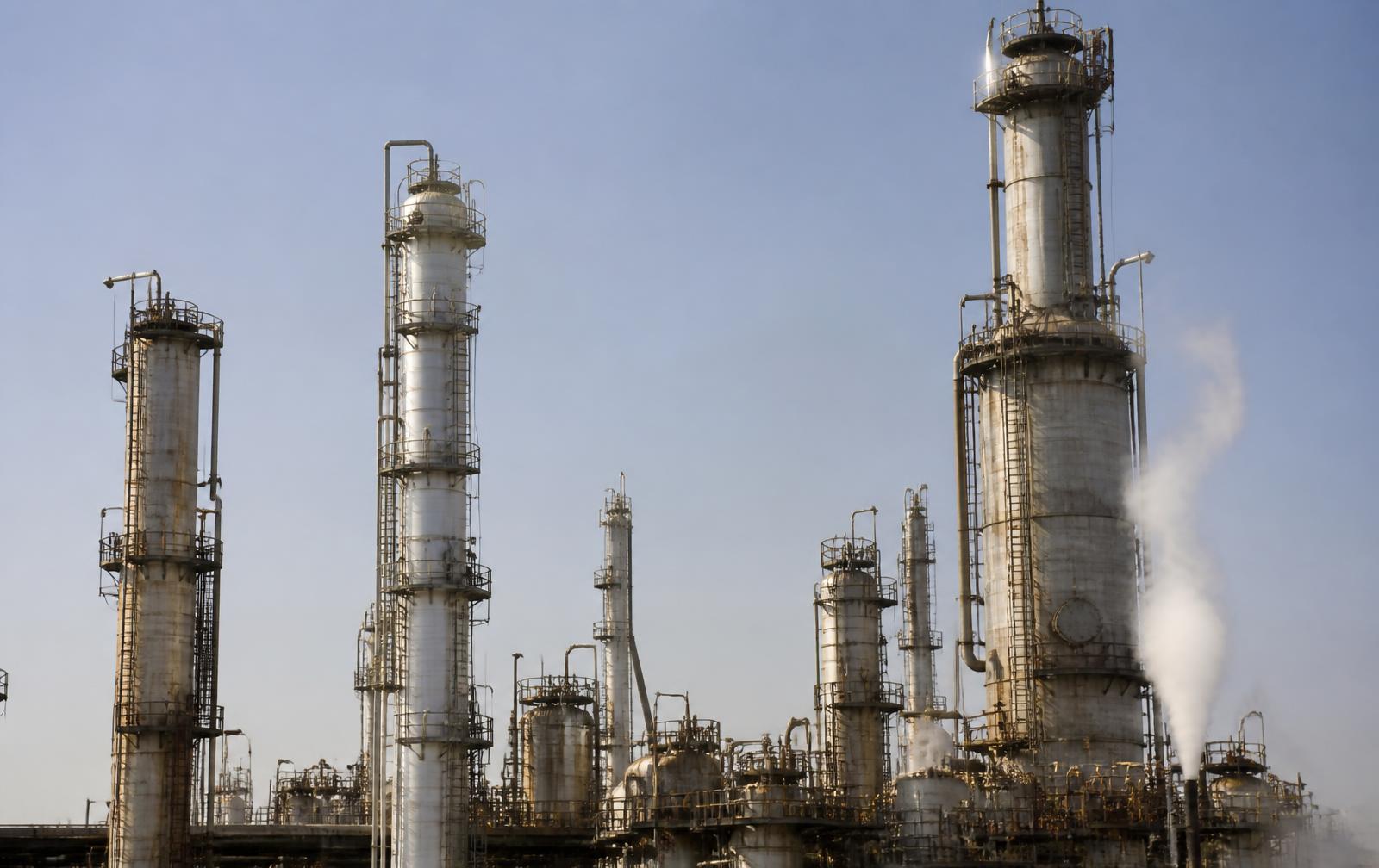 Distillation and fractionation columns at a Pakistani refinery