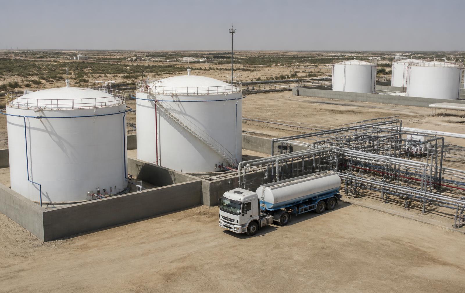 Bulk chemical storage tank farm